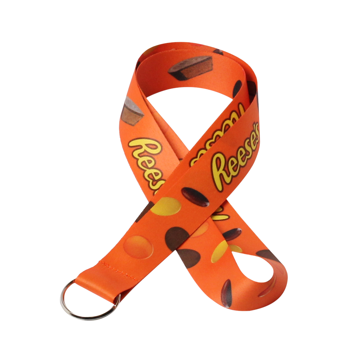 1" Digitally Sublimated Lanyard w/ Keyring