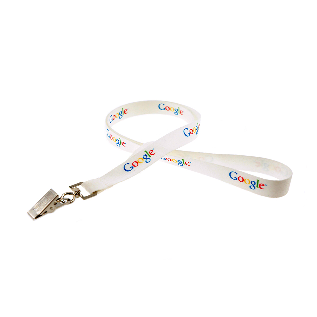 1/2" Digitally Sublimated Lanyard w/ Bulldog Clip