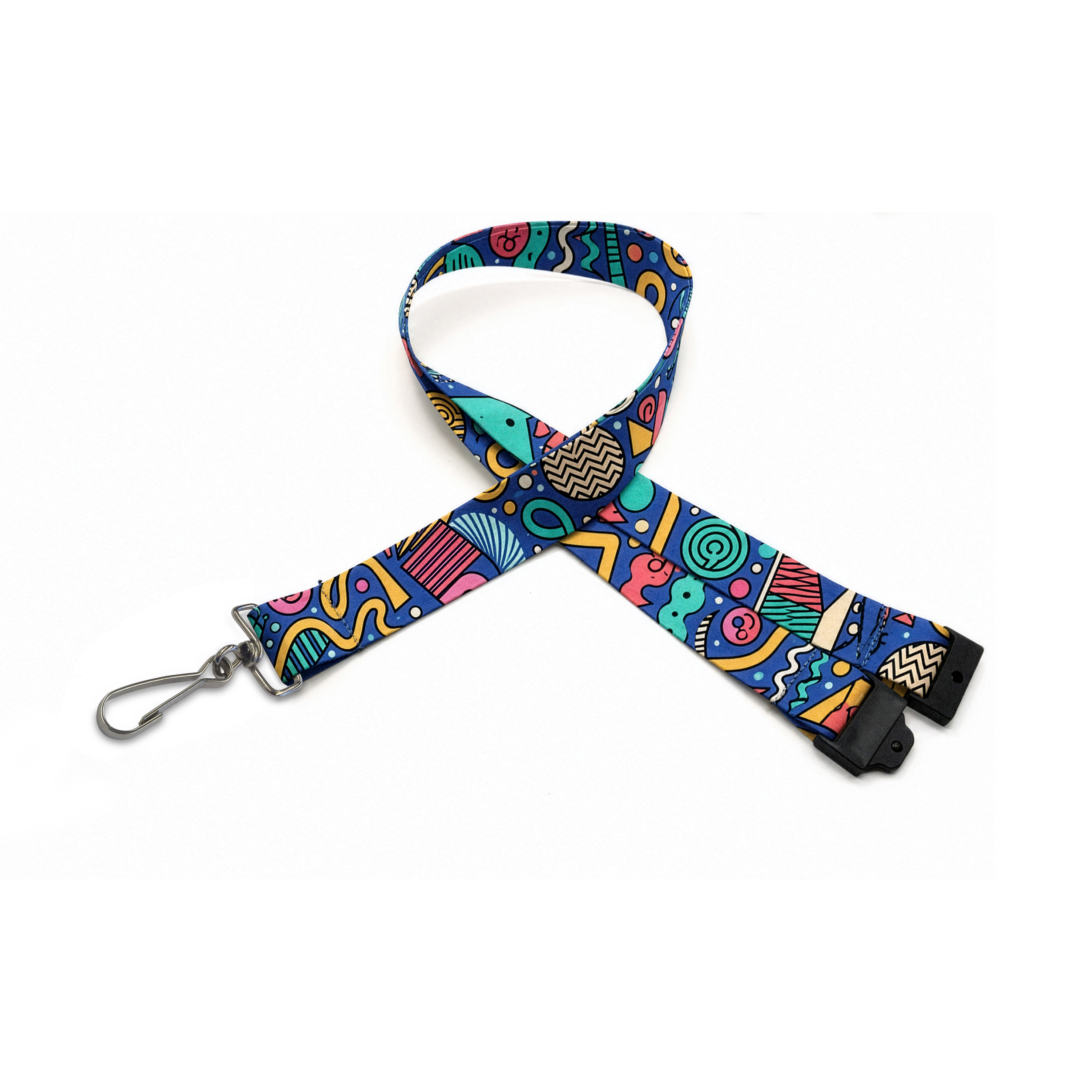 3/4" Digitally Sublimated Lanyard w/ Sew on Breakaway