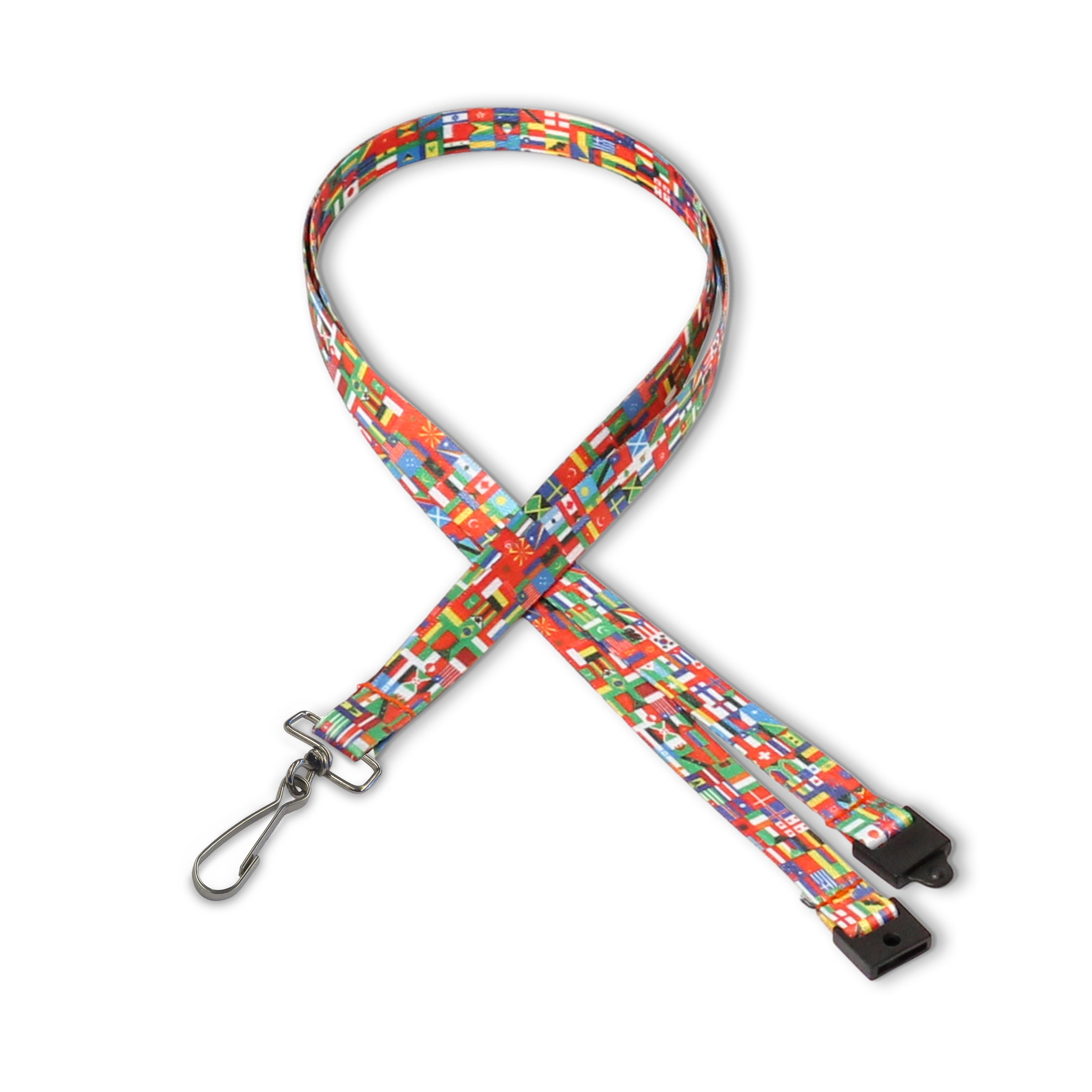 3/8" Digitally Sublimated Lanyard w/ Sew on Breakaway