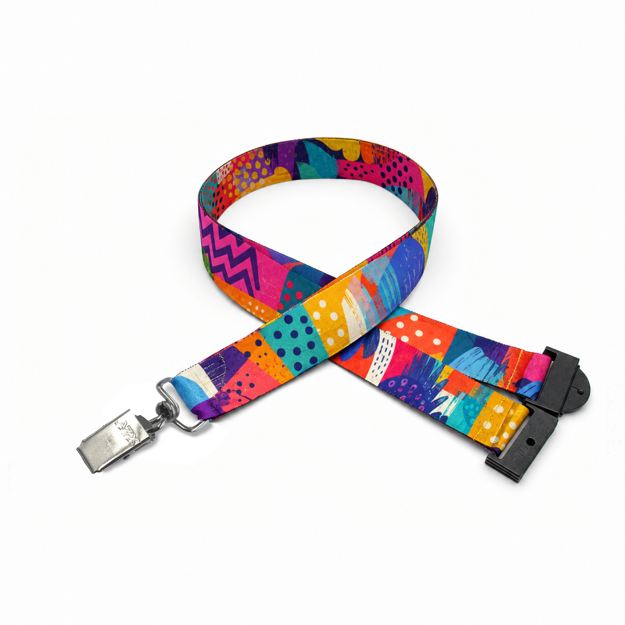 7/8" Digitally Sublimated Lanyard w/ Sew on Breakaway