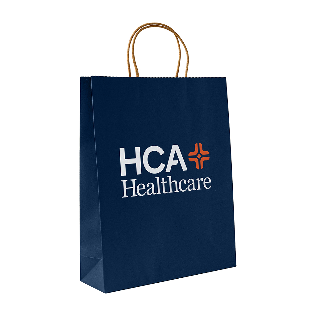 235g Card Paper bag with full color imprint on all sides (10*13*5")