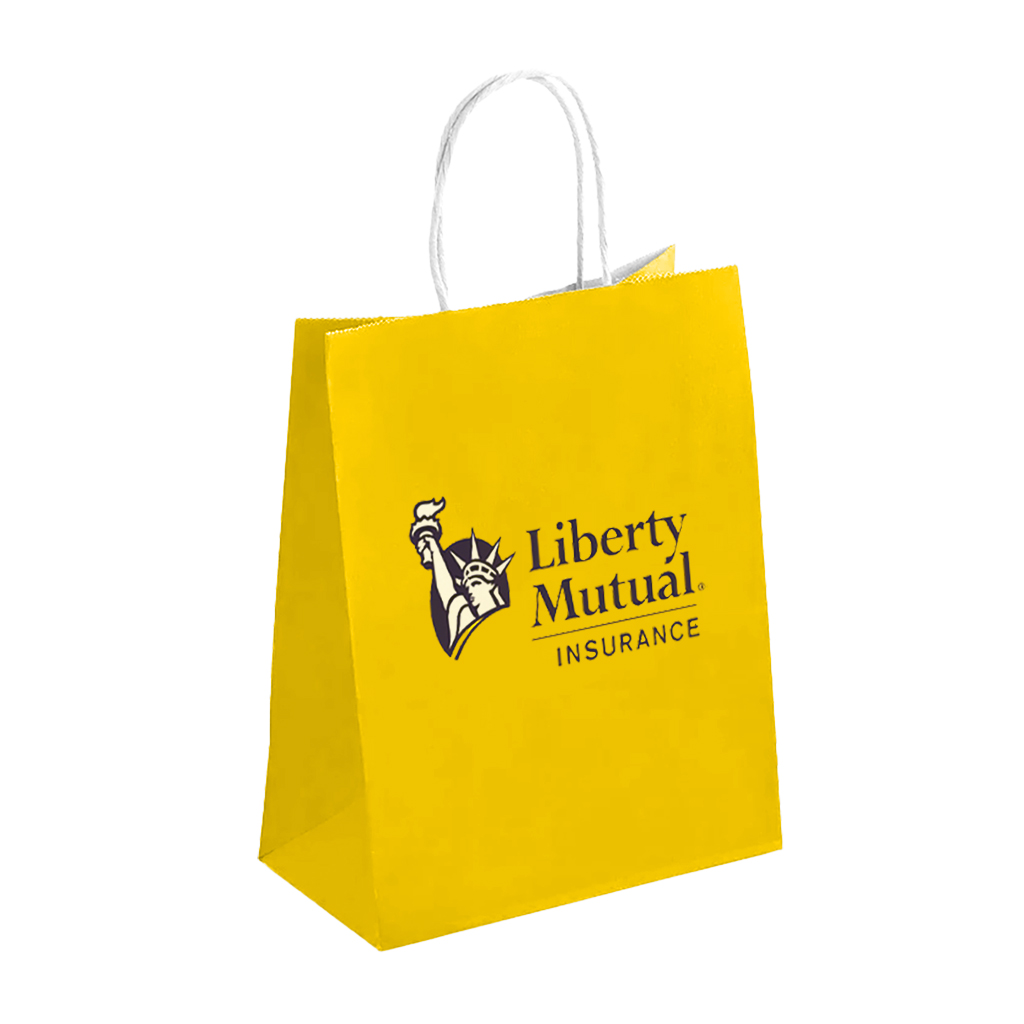 235g Card Paper bag with full color imprint on all sides (6.25*8*2.5")