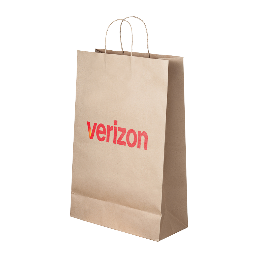 150g Kraft Paper bag with full color imprint on all sides (10*13*5")
